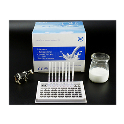 De Teststrook van bèta-Lactam+Tetracycline Combo 7-10 Snelle Minuten om Twee Residu's van Typesantibiotica in Melk en Zuivelfabriek te ontdekken